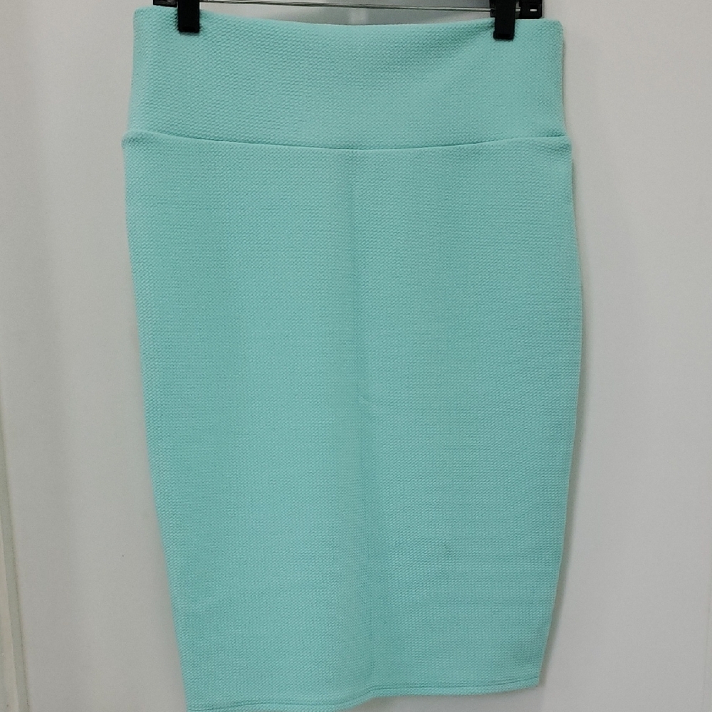 〰️LuLaRoe〰️ Textured Mint Pencil Skirt L